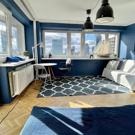 Super Apartament Blue Scisle Centrum Dwie Linie Metra Netflix Wifi 300 Mbs Panorama Miasta Varsavia Esterno foto