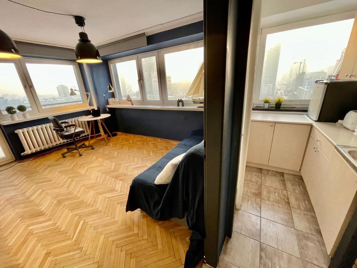 Super Apartament Blue Scisle Centrum Dwie Linie Metra Netflix Wifi 300 Mbs Panorama Miasta Varsavia Esterno foto