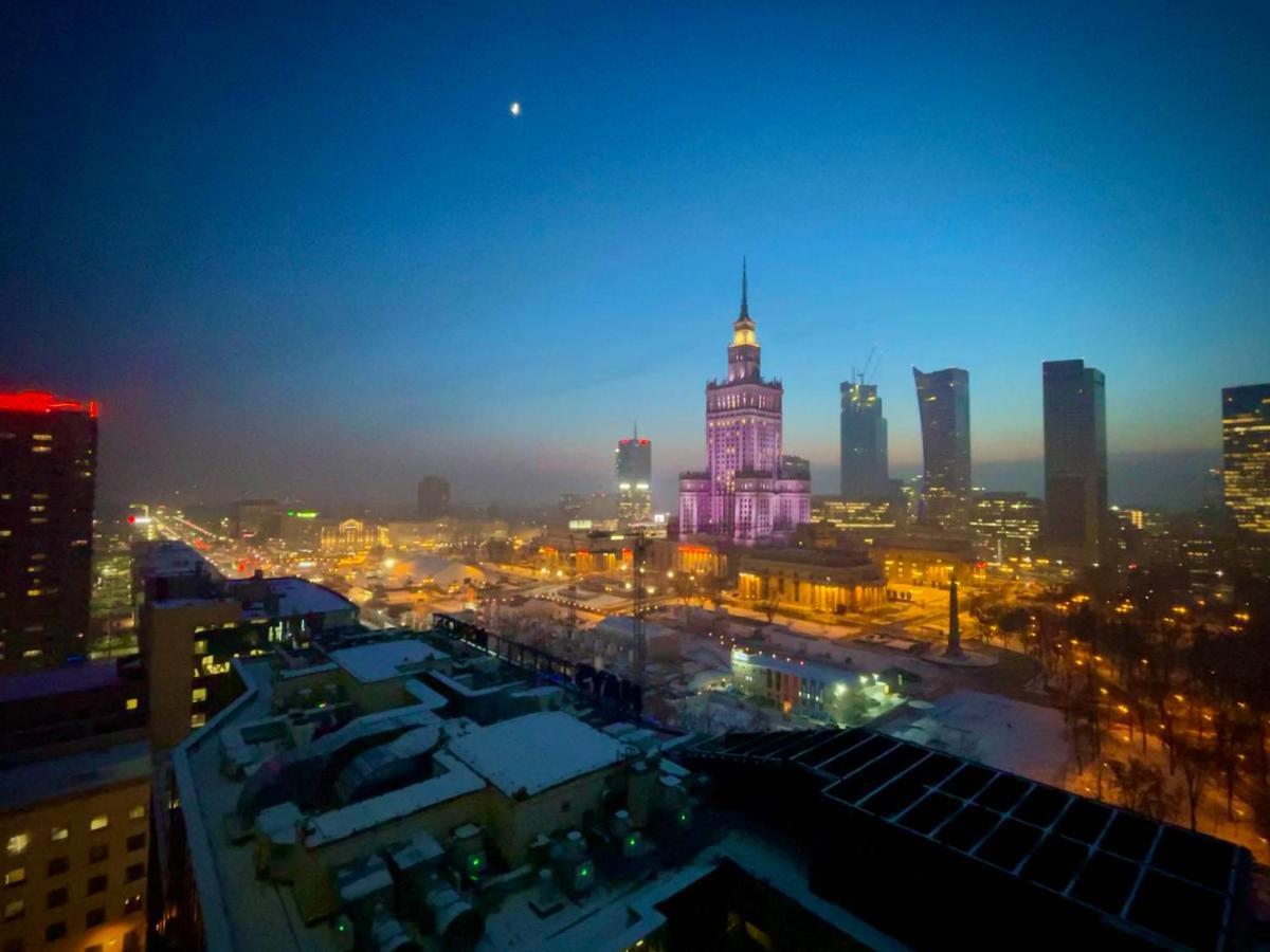 Super Apartament Blue Scisle Centrum Dwie Linie Metra Netflix Wifi 300 Mbs Panorama Miasta Varsavia Esterno foto