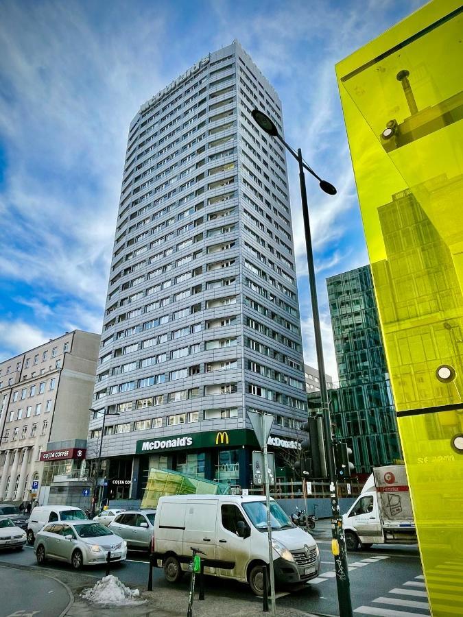Super Apartament Blue Scisle Centrum Dwie Linie Metra Netflix Wifi 300 Mbs Panorama Miasta Varsavia Esterno foto