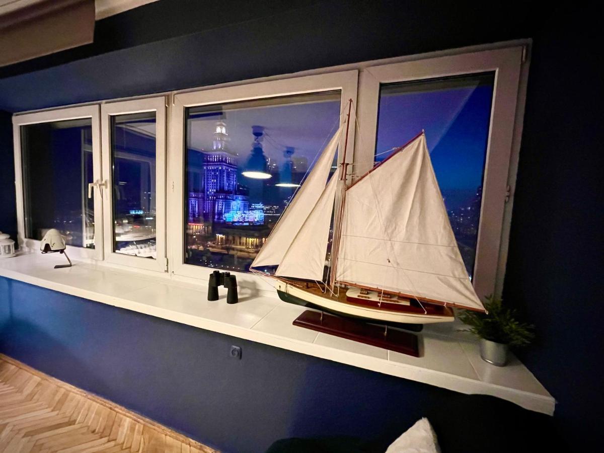Super Apartament Blue Scisle Centrum Dwie Linie Metra Netflix Wifi 300 Mbs Panorama Miasta Varsavia Esterno foto