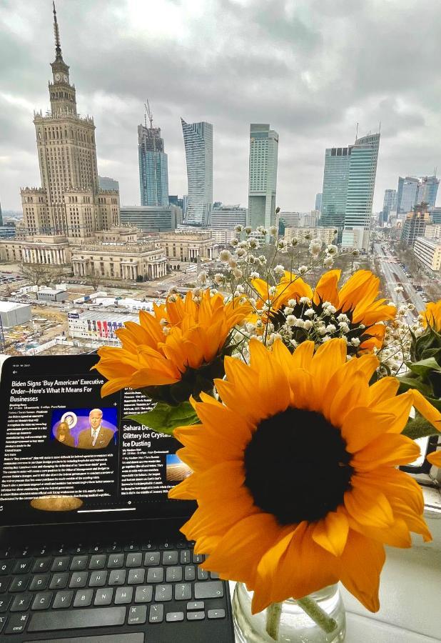 Super Apartament Blue Scisle Centrum Dwie Linie Metra Netflix Wifi 300 Mbs Panorama Miasta Varsavia Esterno foto